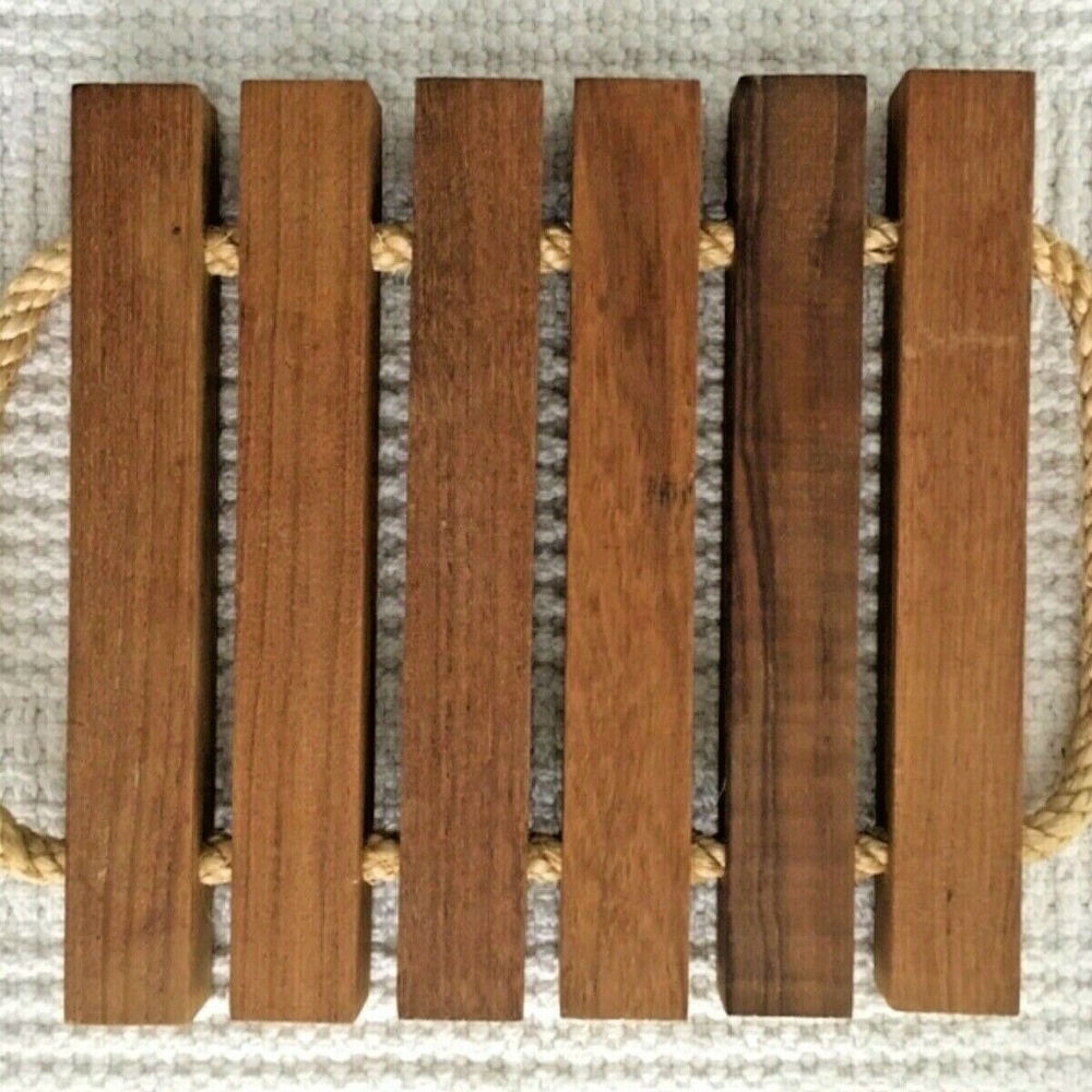 MCM Modern Teak Trivet from Knobler